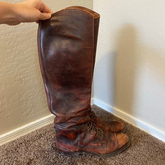 WW1 US Army Leather Riding Boots Mounted Calvary Officer Dehners Antique VTG - Picture 1 of 8